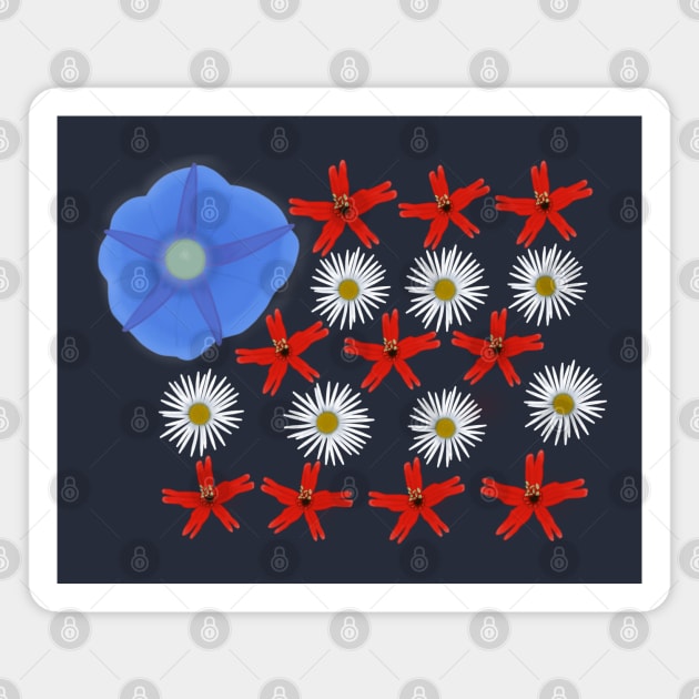 Wildflower Stars and Stripes Magnet by Aeriskate